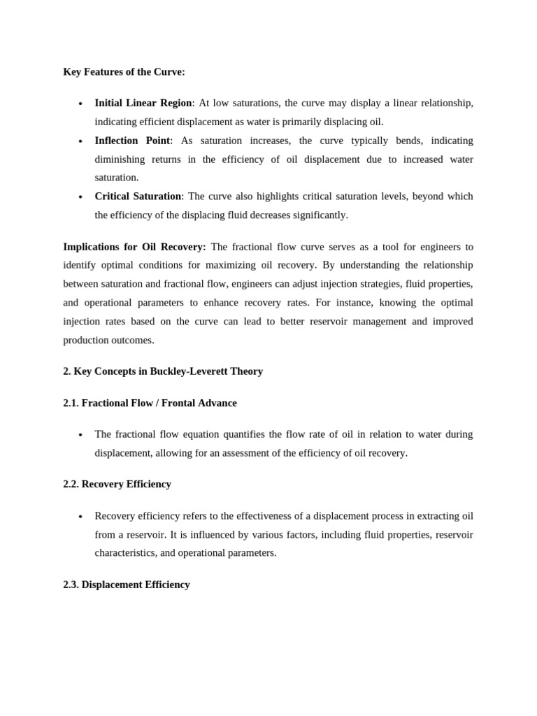 Key Features of The Curve | PDF | Petroleum Reservoir | Extraction Of ...