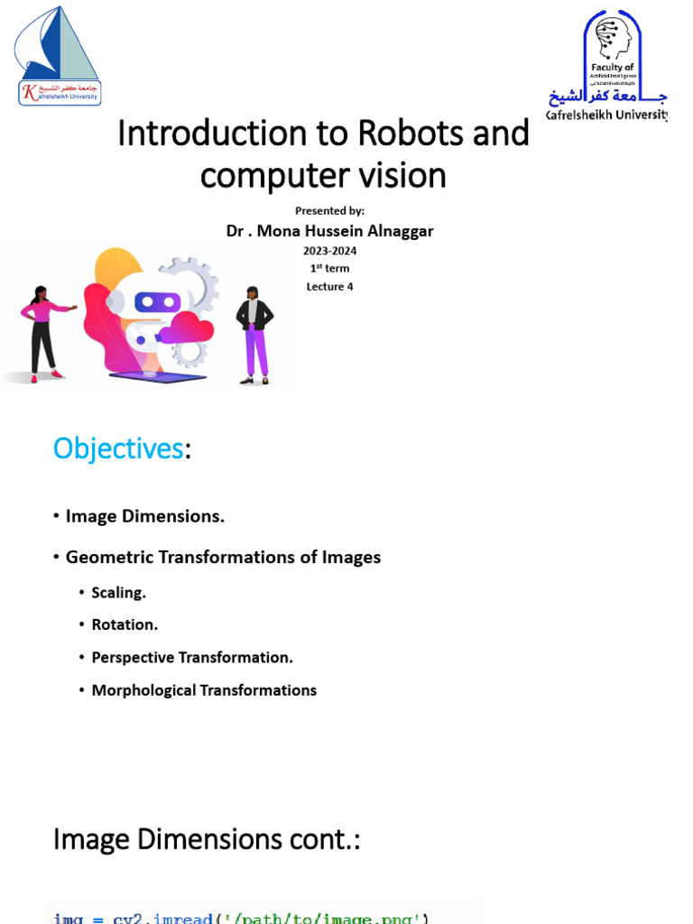 4 - Computer Vision 24-10-2023.pdf - 083200 | PDF | Matrix (Mathematics ...
