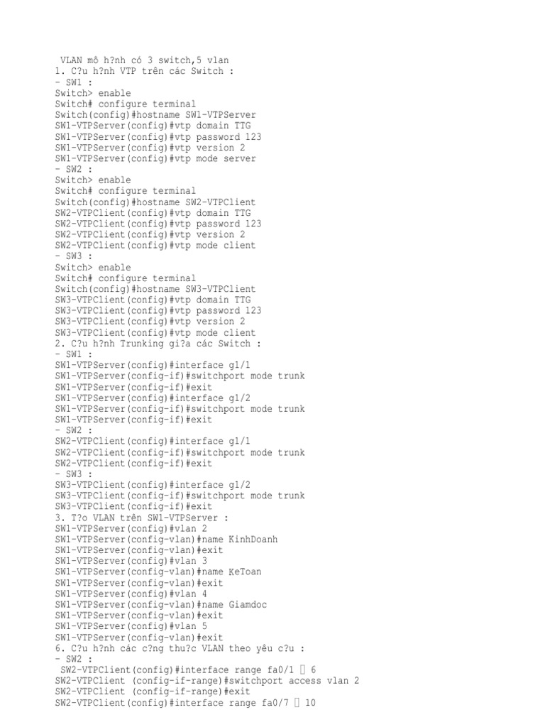 Vlan | PDF | Computers | Technology & Engineering