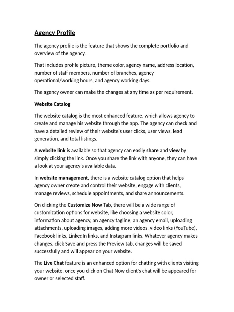 Comprehensive Agency Management Tools | PDF | Websites | Online Services