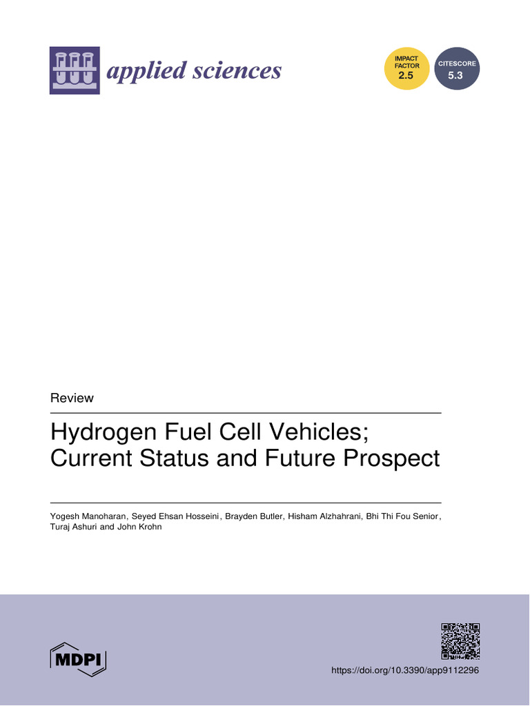 Hydrogen Fuel Cell Vehicles: Status & Future | PDF | Fuel Cell | Hybrid ...