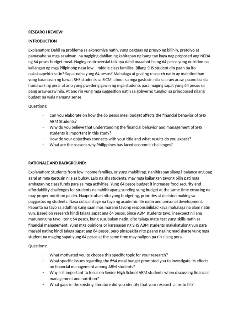 Research Review | PDF