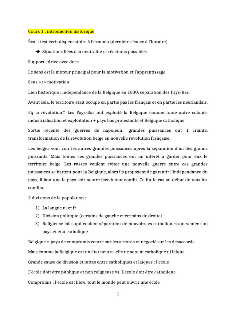 Histoire et enjeux de la neutralité en Belgique | PDF | Belgique ...