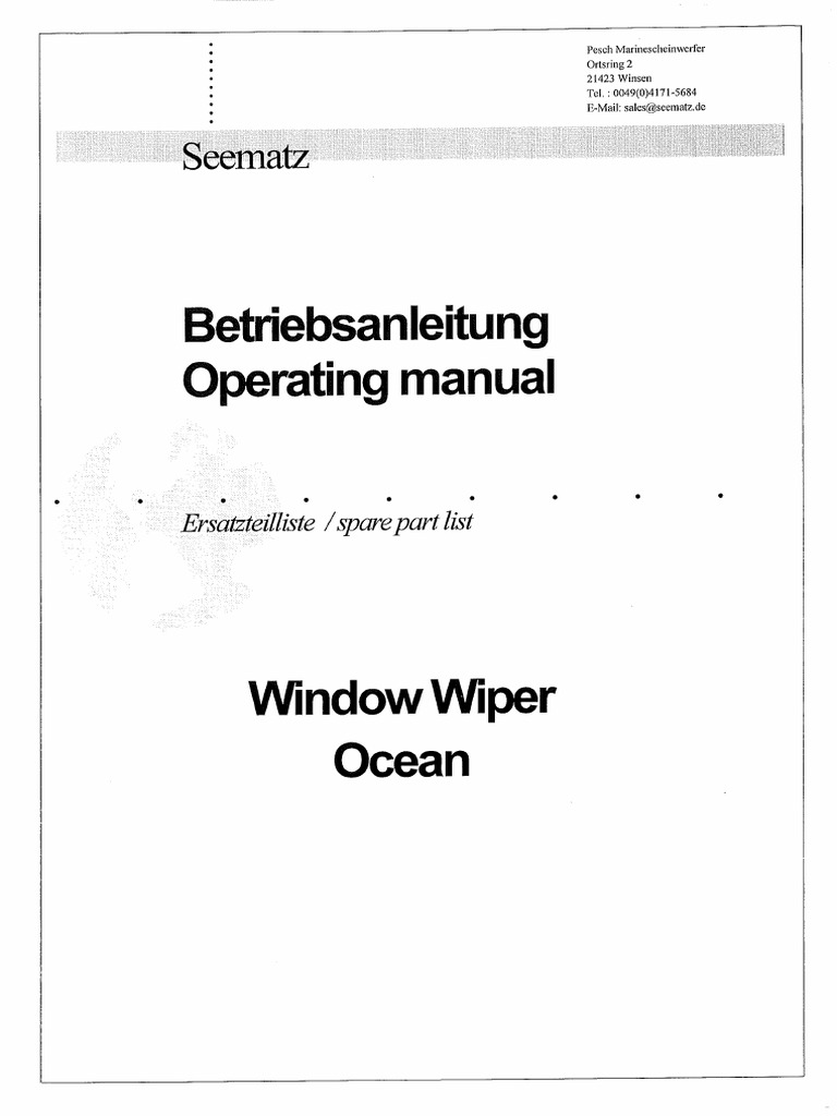 Bridge Windows Wipers OCEAN | PDF
