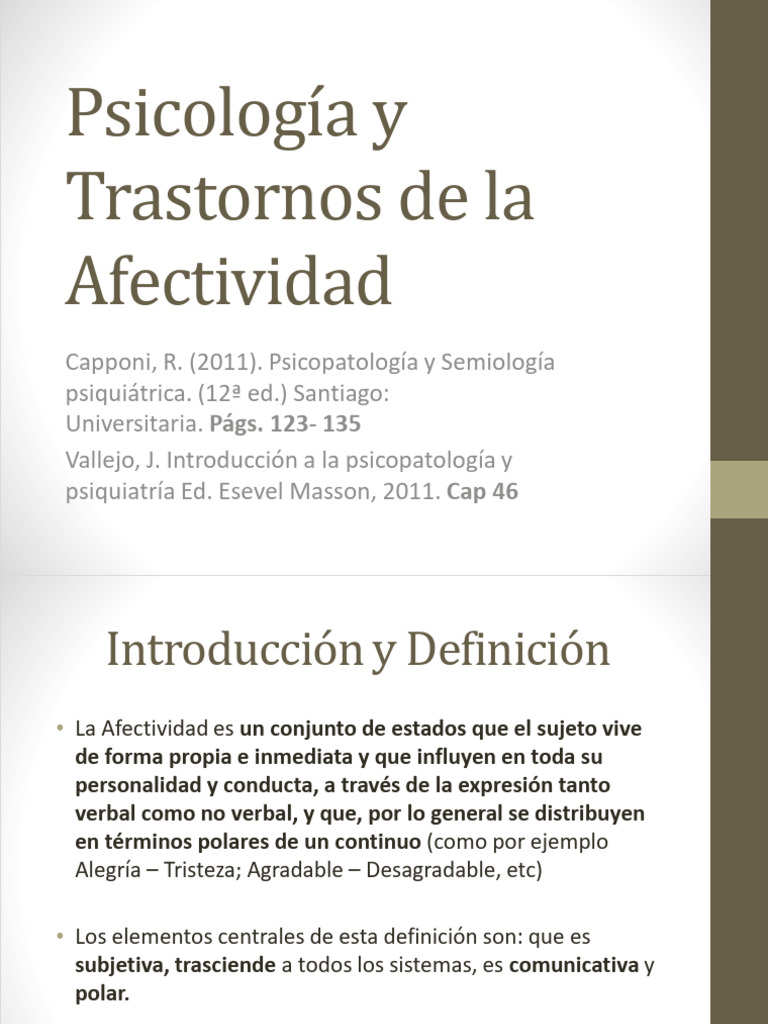 Psicología y Trastornos de La Afectividad | PDF | Ansiedad | Depresión ...