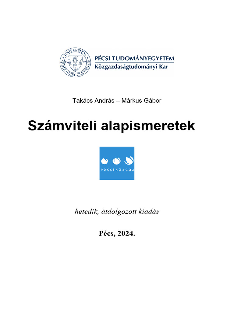 Takacs A Markus G Szamviteli Alapismeretek Pte KTK Pecs 2019 Jav 1 | PDF