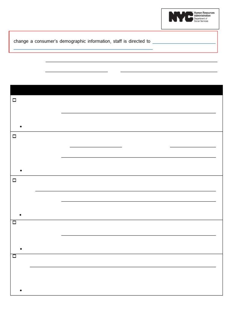 MAP-751w Consumer Information Change Form | PDF | Supplemental Security ...