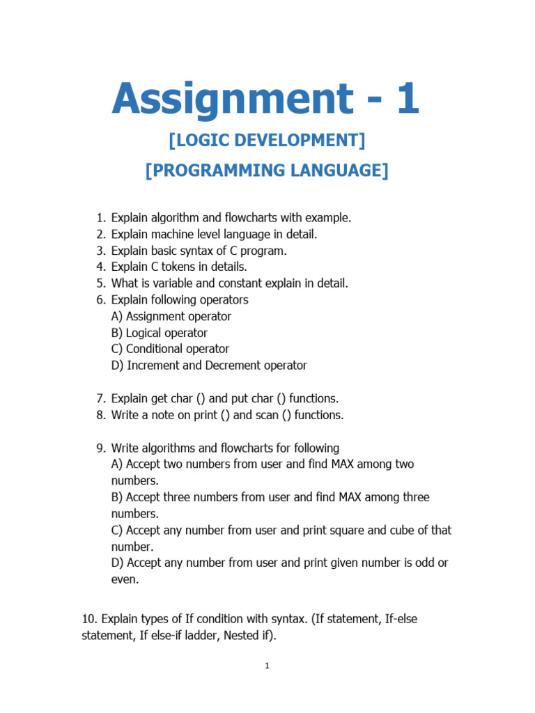 Logical Dovelopment | PDF | Control Flow | Numbers