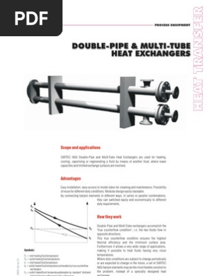 Double Pipe Multitube He Heat Exchanger Pipe Fluid Conveyance