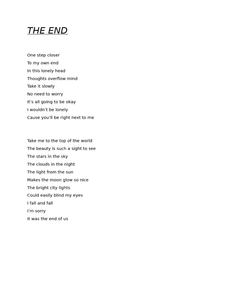 The End | PDF