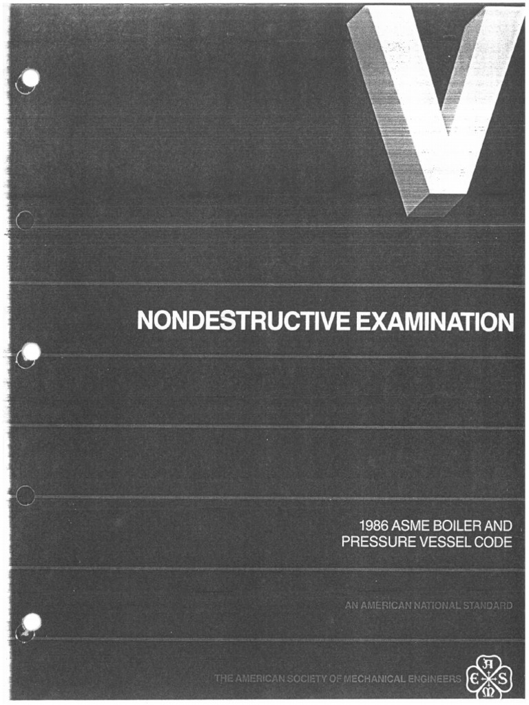 Asme Sect V Nde 1986 | PDF