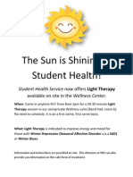 The Sun Is Shining at Student Health