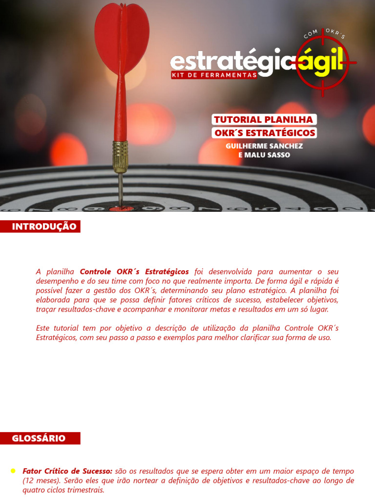 03.+Tutorial+-+Planilha+de+OKR's+[Kit+de+Ferramentas] | PDF ...