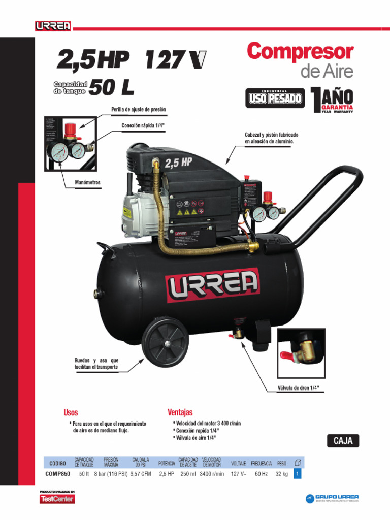 FT Compresor Comp850 Urrea | PDF