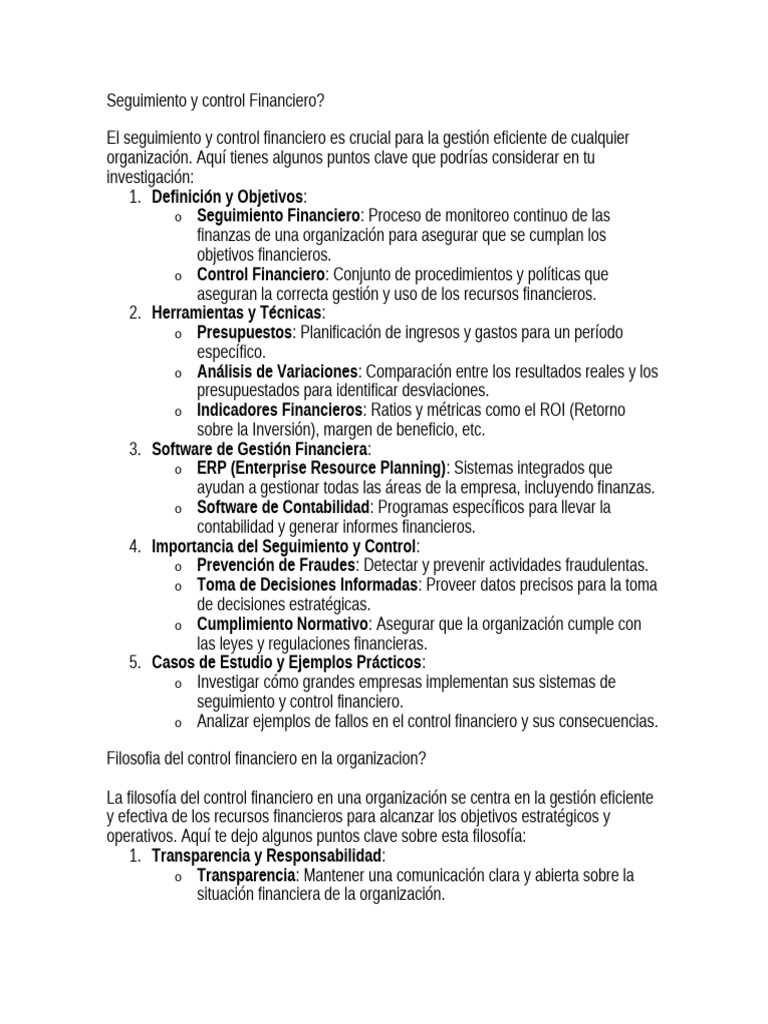 UNIDAD IV Seguimiento y Control Financiero | PDF | Riesgo crediticio ...