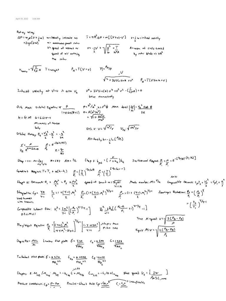 Formula Sheet | PDF
