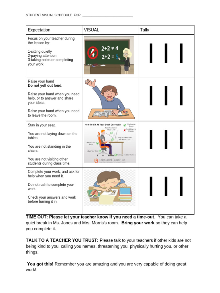 TP Visual Tally Checklist | PDF