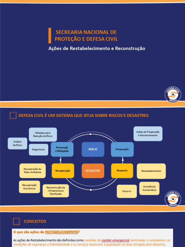 Ações de Restabelecimento e Reconstrução | PDF