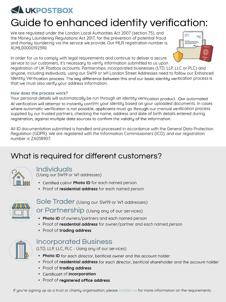 Identity Verification for UK Postbox Users | PDF