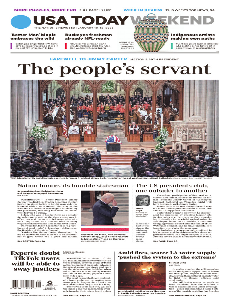 USA Today - January 10, 2025 | PDF | Cost Of Living | Donald Trump