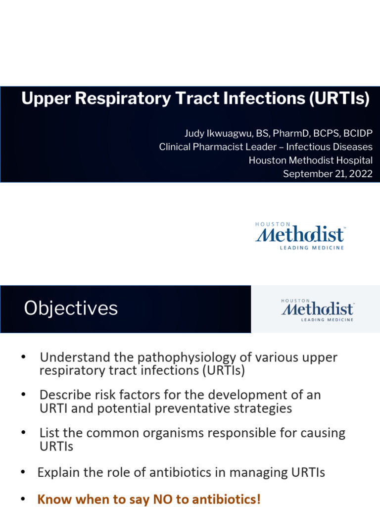 URTI | PDF | Medicine | Diseases And Disorders