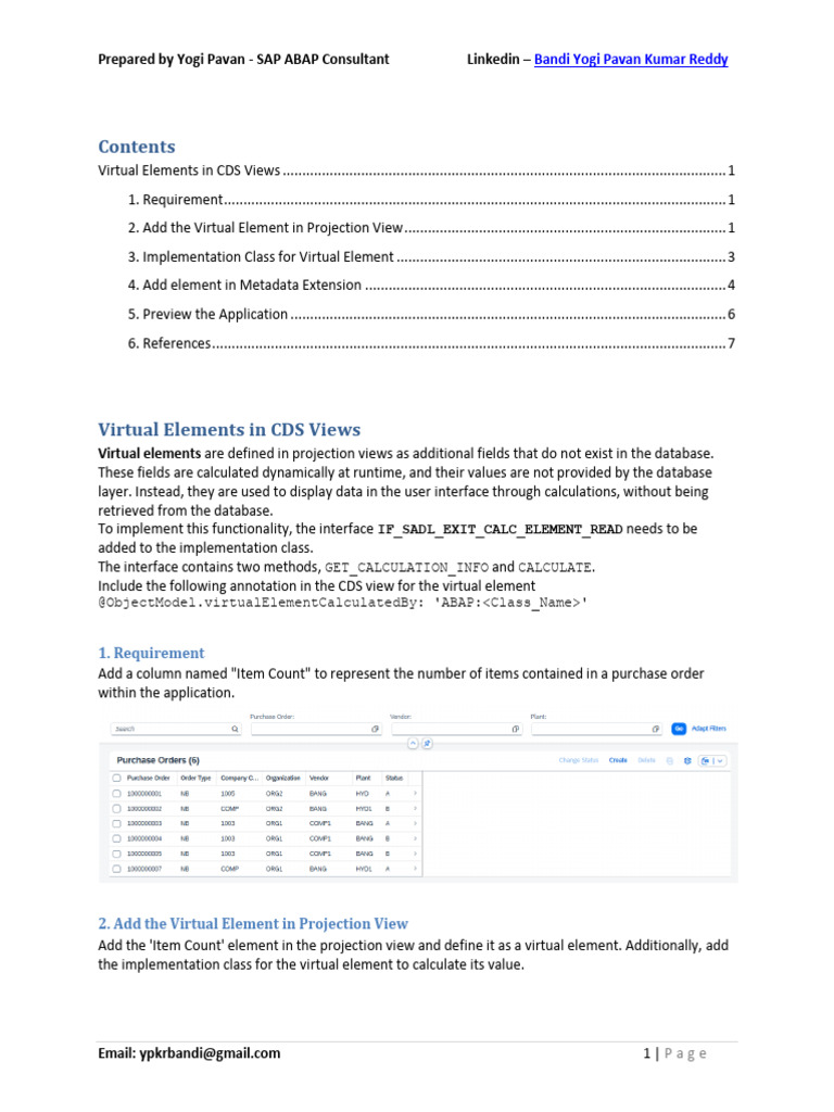Virtual Elements in CDS Views Guide | PDF | Software Engineering ...
