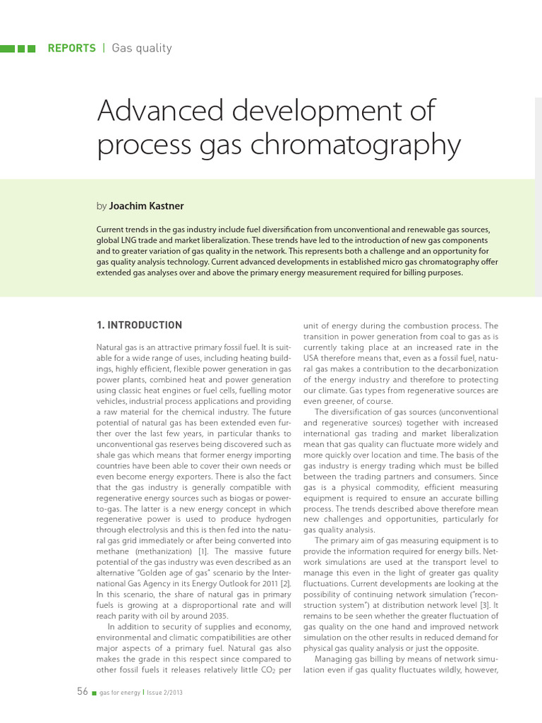 Advanced Gas Quality Analysis Techniques | PDF | Gas Chromatography | Gases