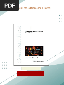 Instant Access to Semantics 4th Edition John I. Saeed ebook Full Chapters