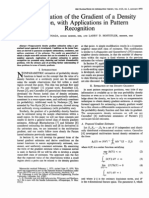 Estimating Gradient of Density Functions for Pattern Recognition