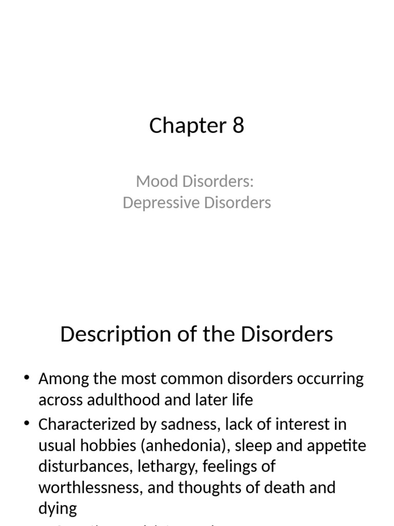 ch08 Depression | PDF | Major Depressive Disorder | Mood Disorders