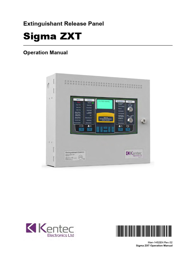 Sigma ZXT Extinguishant Panel Manual | PDF | Mains Electricity ...
