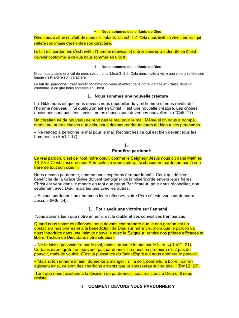 L'Art du Pardon en Christ | PDF | Pardon | Dieu