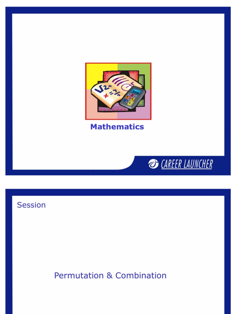 Permutation and Combination1 PDF Permutation Discrete Mathematics