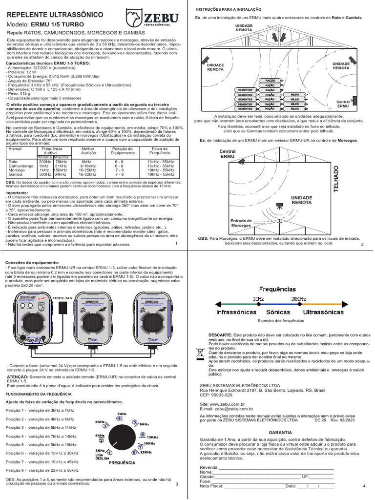 ERMU 1_5 TURBO | PDF | Ultrassom | Morcego