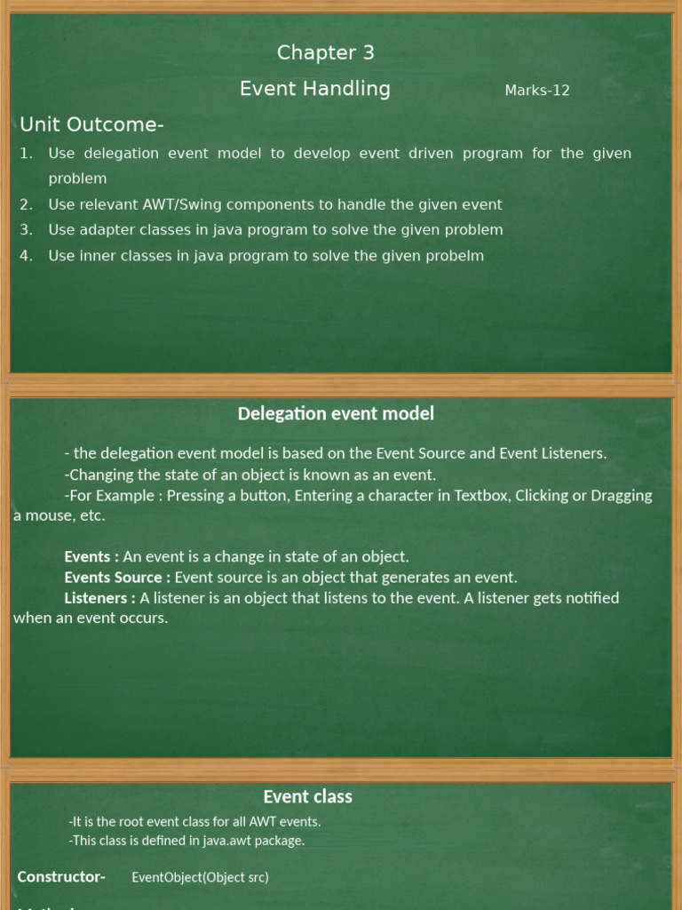 3.1 Delegation Event Model | PDF | System Software | Computer Programming