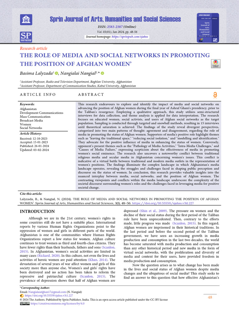 The Role of Media and Social Networks in Promoting The Position of ...