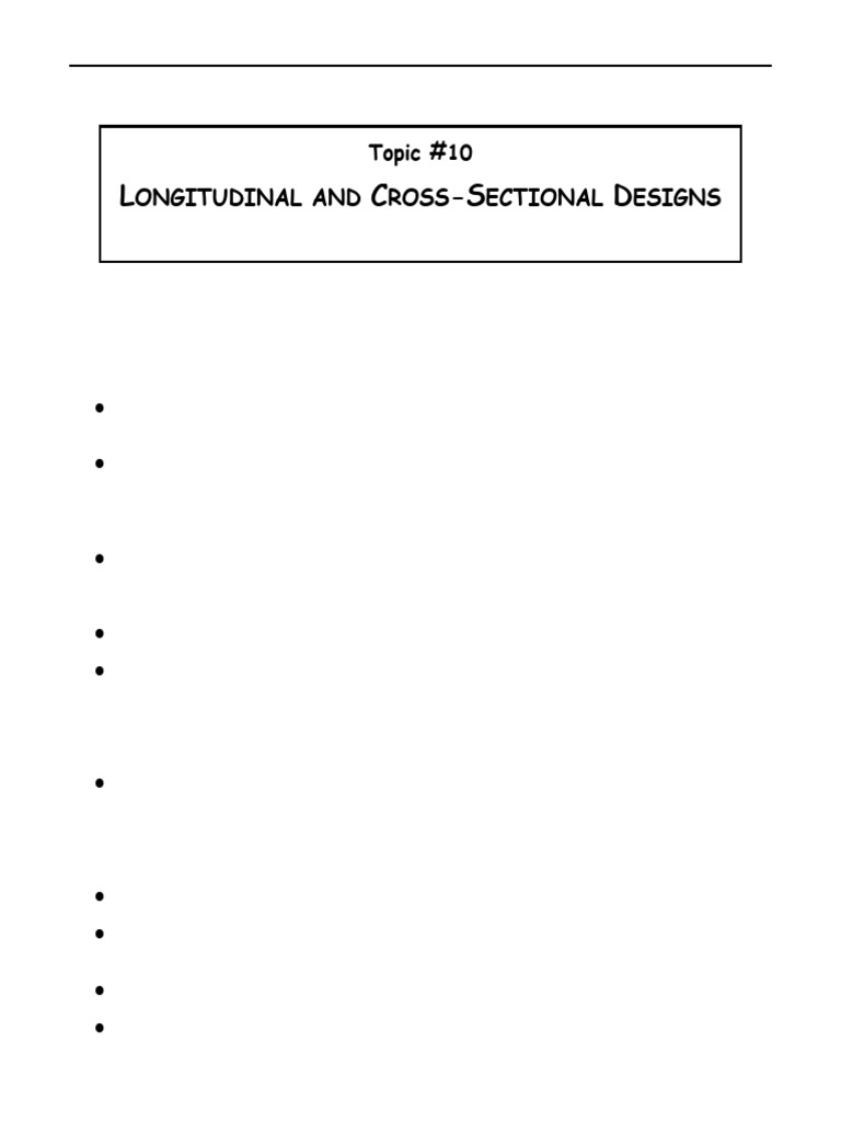 Longitudinal vs. Cross-Sectional Designs | PDF | Cohort Study ...