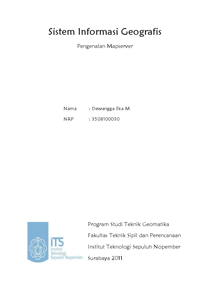 Panduan Instalasi Mapserver untuk WebGIS | PDF