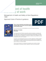 L 21 The Management of Health & Safety at Work Regulations 1999