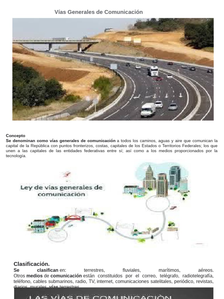 Clasificación de Vías de Comunicación | PDF | Dominio eminente ...