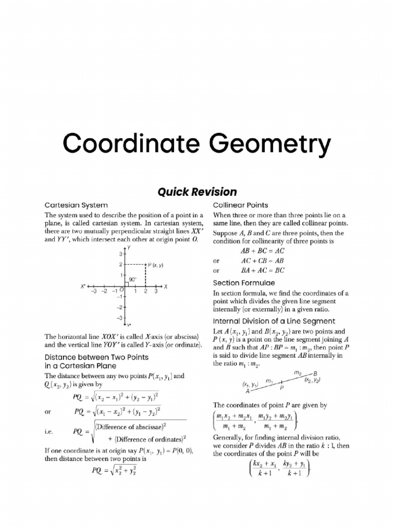 Co Ordinate Geometry | PDF