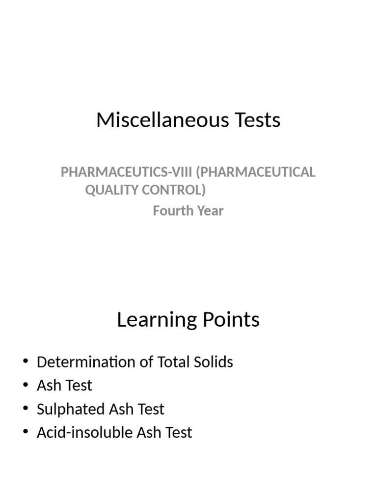 Miscellaneous Test | PDF | Solubility | Sulfuric Acid