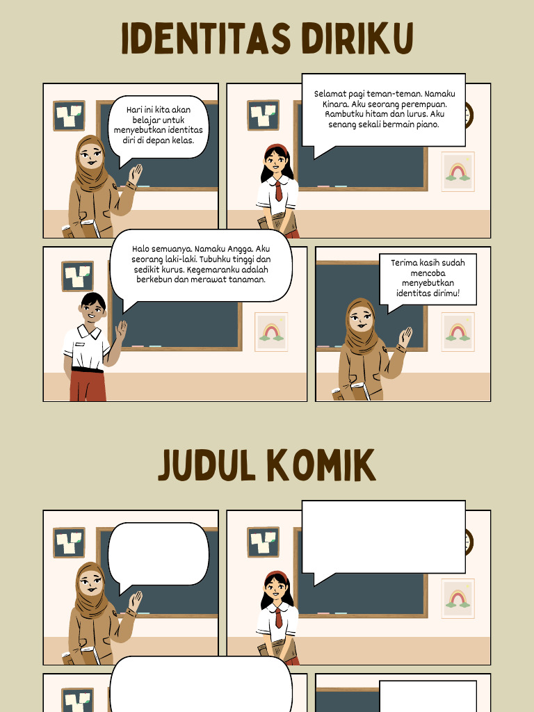 Komik Perkenalan Diri Siswa SD | PDF