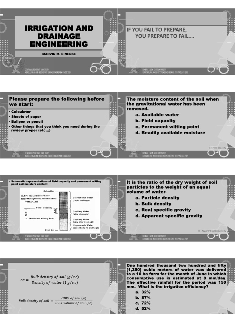 Irrigation and Drainage Reviewer | PDF