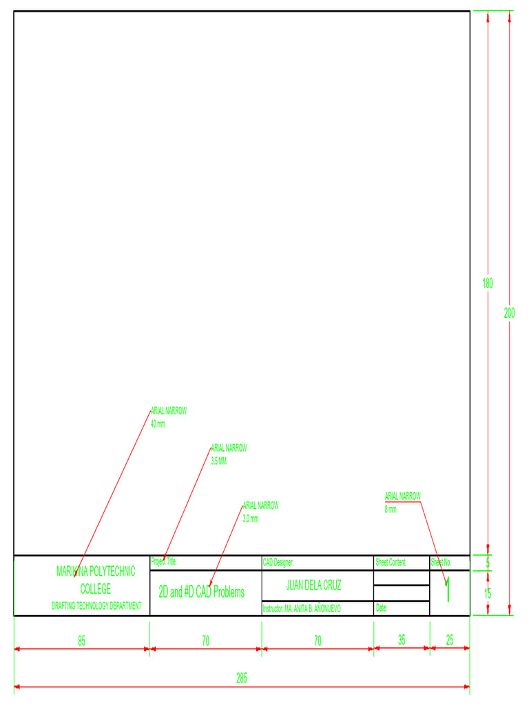 2D and 3D CAD Problems Project | PDF