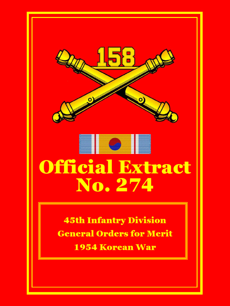 158th Field Artillery Official Extract No. 274 | PDF