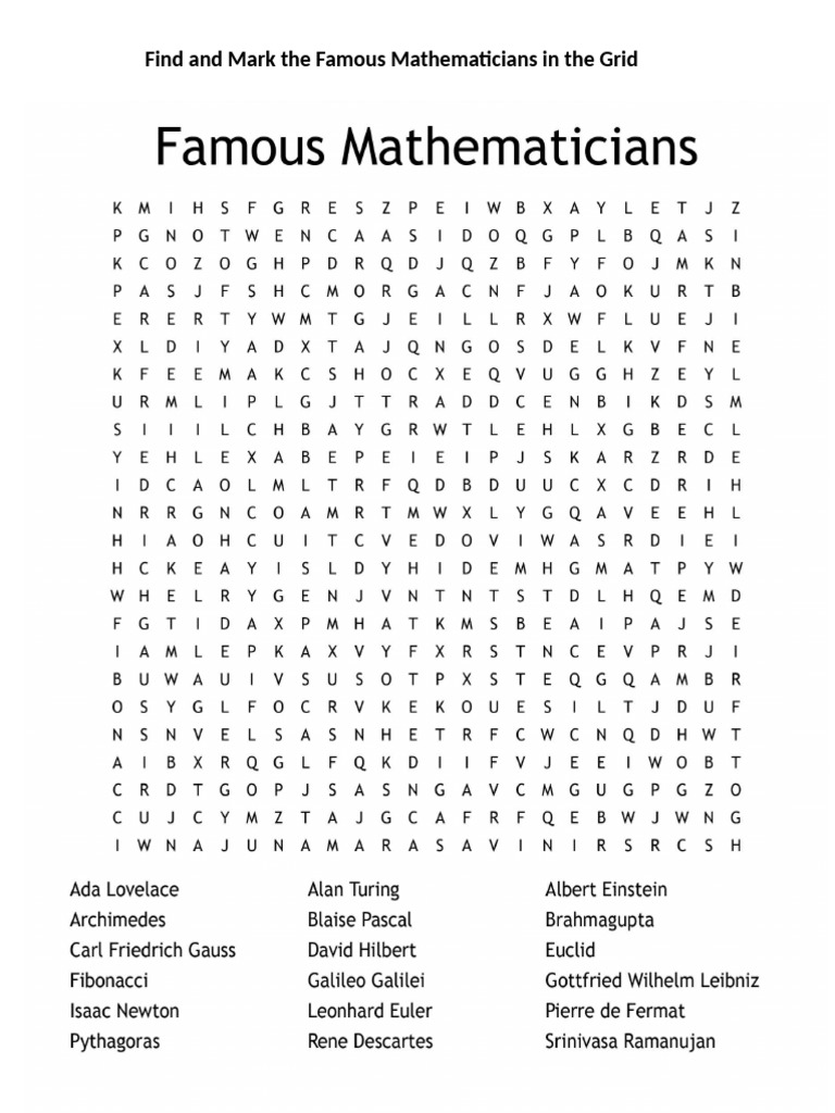 Famous Mathematicians | PDF