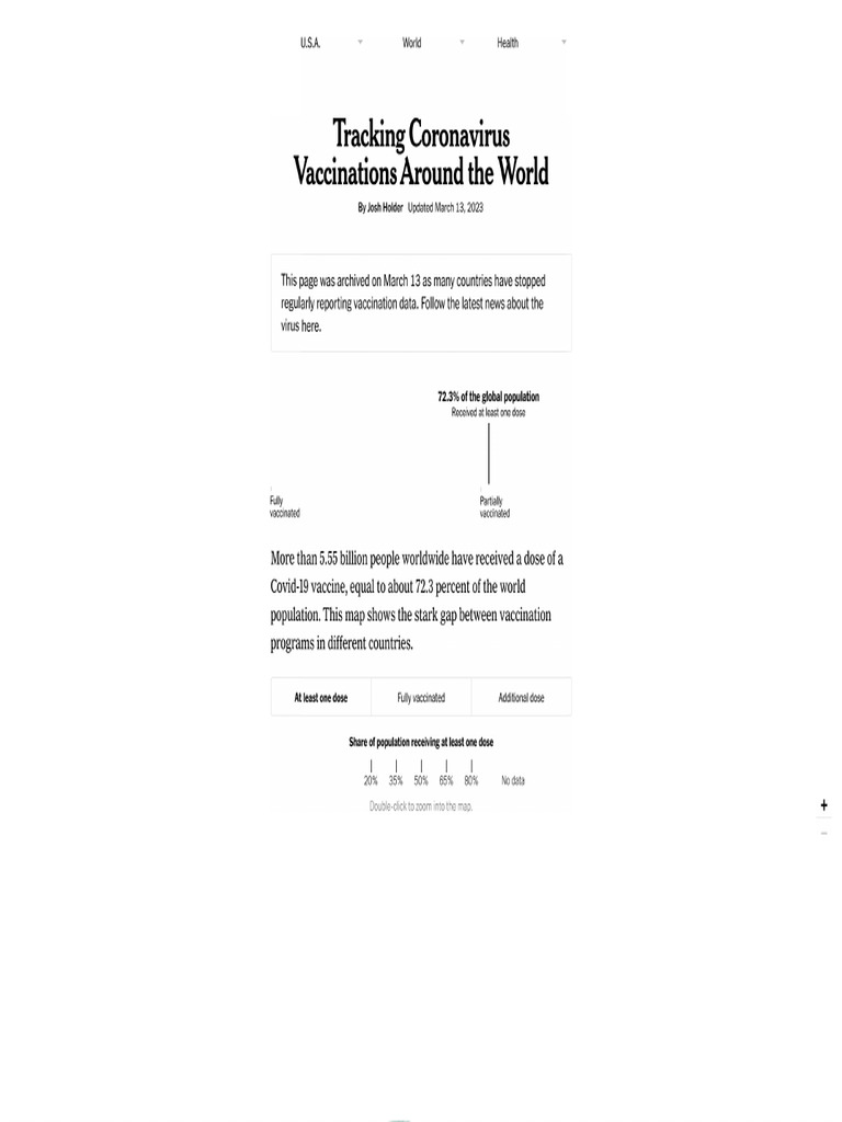 Covid World Vaccination Tracker - The New York Times | PDF