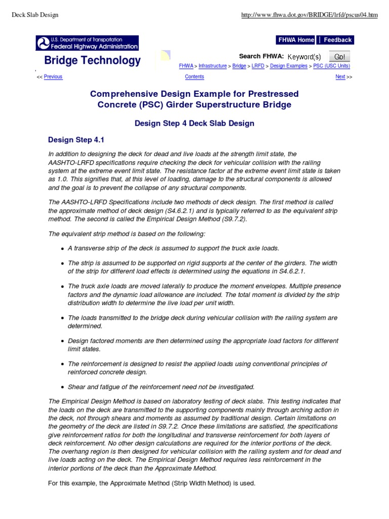 Deck Slab Design PDF Reinforced Concrete Prestressed Concrete
