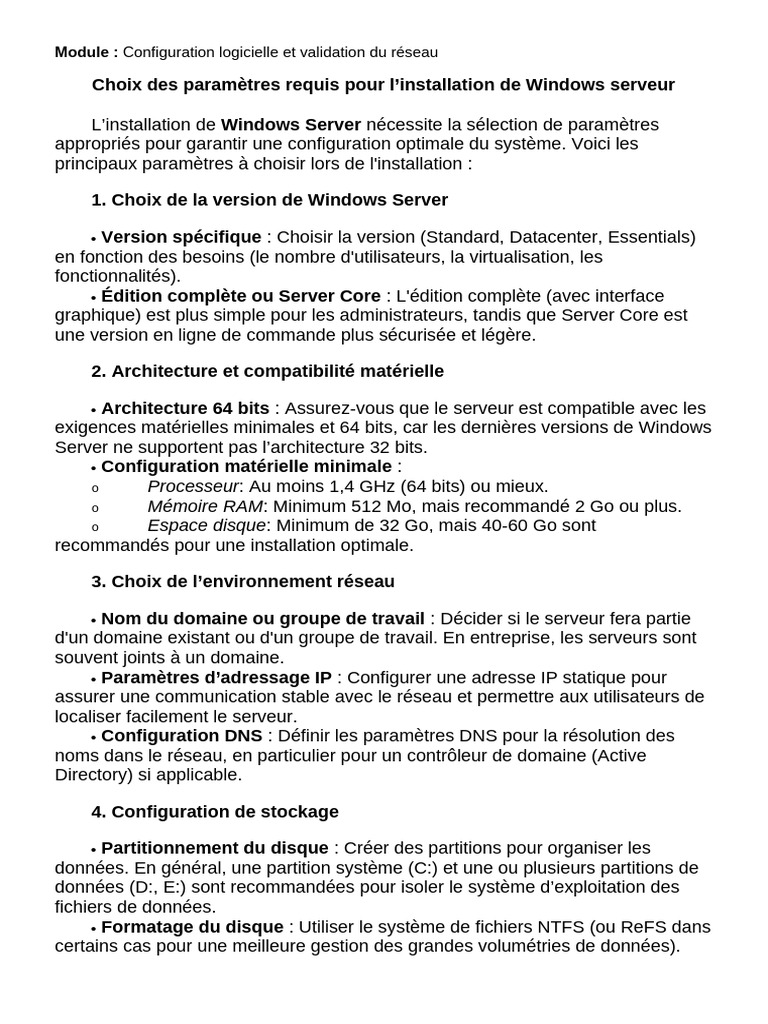 Configuration optimale de Windows Server | PDF | Serveur (Informatique ...